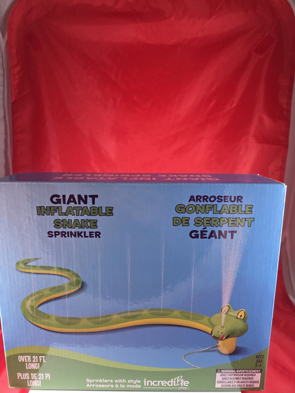 Incredifl.e Giant Inflatable Snake Sprinkler - Green
